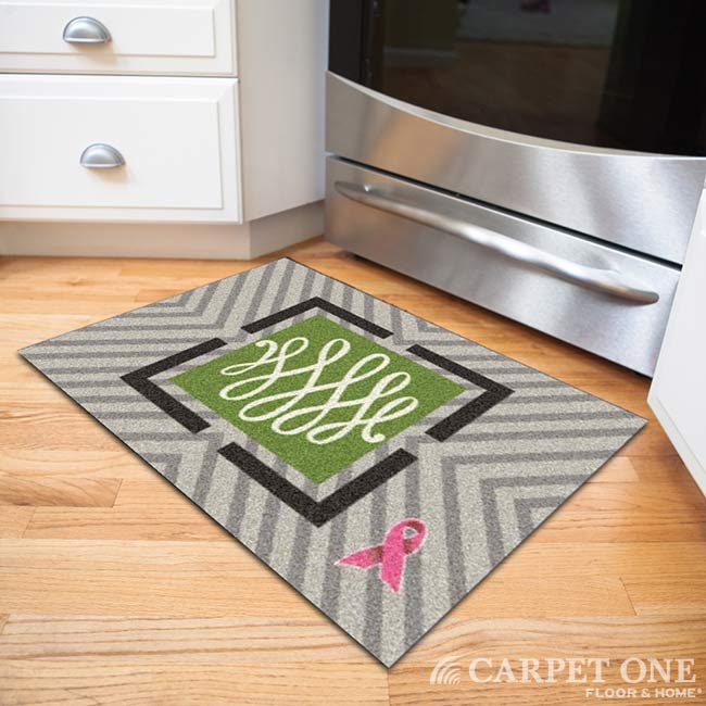 Lisa Mende Pink Ribbon Welcome Mat Lisa Mende Pink Ribbon Welcome Mat